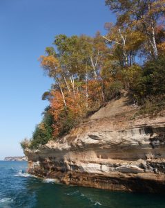 Pictured Rocks National Lakeshore, Lake Superior, near Munising, MI. October 9, 2011. Credit: NOAA.