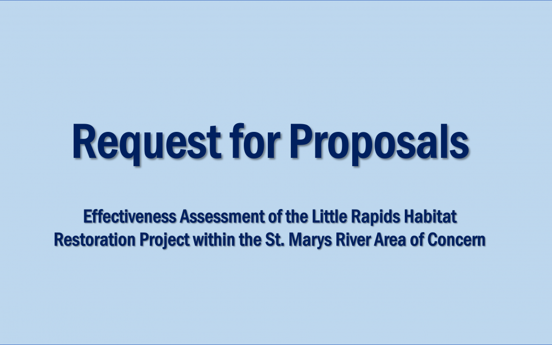 Request for Proposals: Little Rapids Restoration Monitoring & Assessment