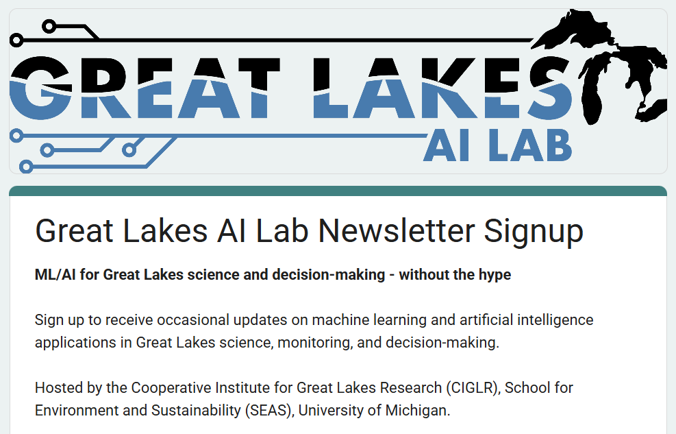 NEW! Great Lakes AI Lab Newsletter!